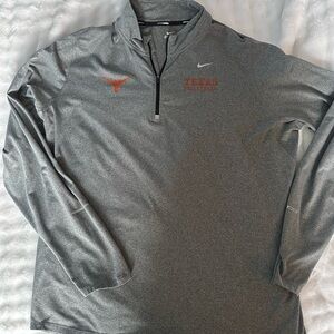 Nike Gray and Orange Texas Longhorns Quarter Zip